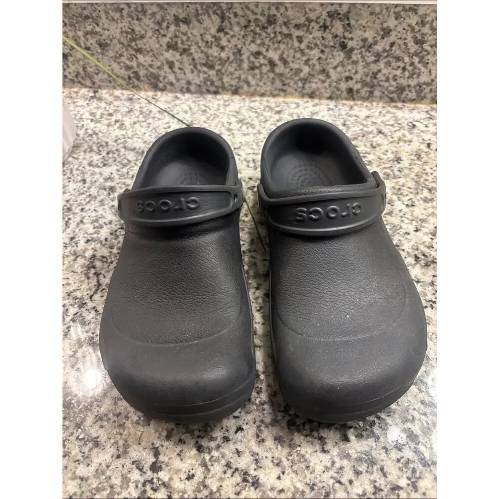 CROCS Kids Black Classic Clog with Heel Strap